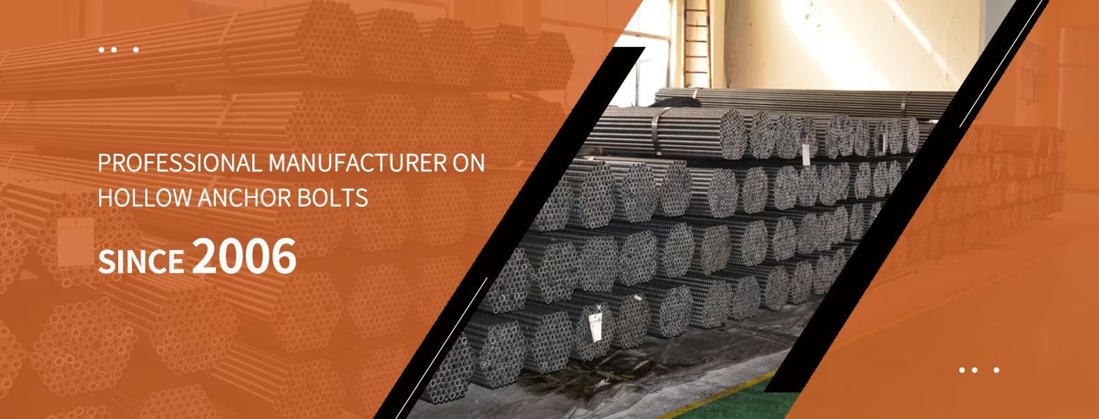 XINHONG self-drilling anchor bolts reinforcing an industrial construction site